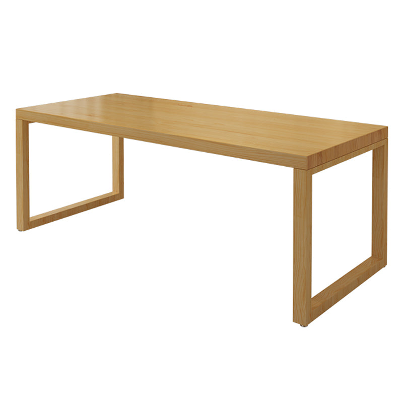 Modern Rectangular Writing Desk Solid Wood Sled Office Desk for Home