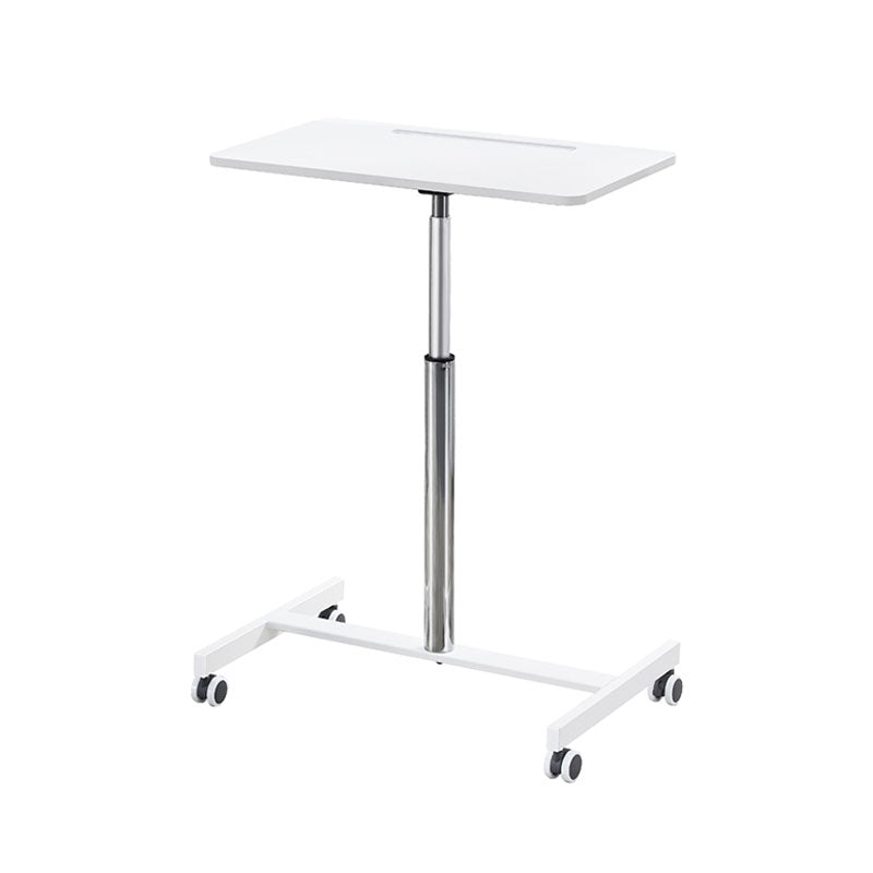 Contemporary Standing Desk Rectangular Office Desk with Caster Wheels