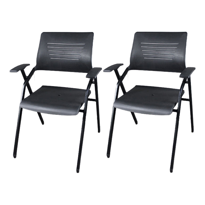 Mid Back Conference Chair Contemporary Plastic Fixed Arms Chair