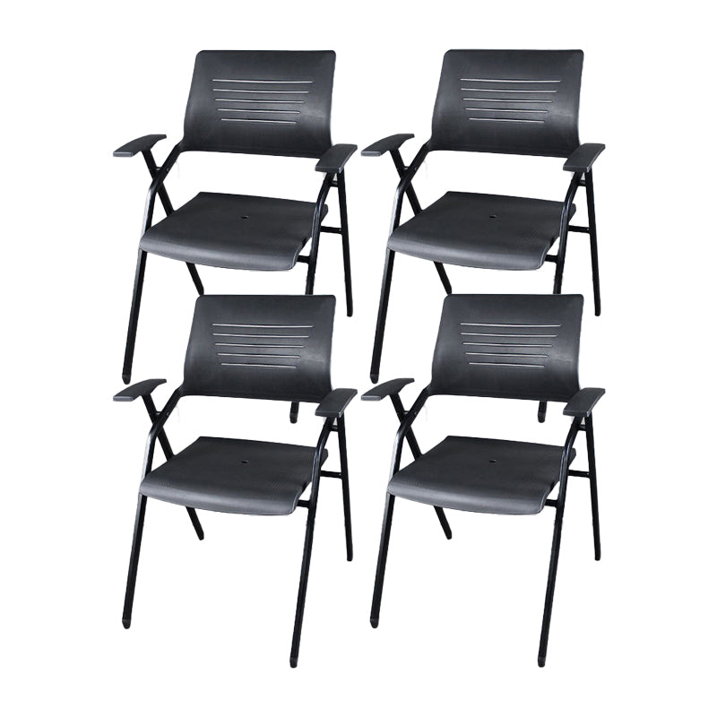 Mid Back Conference Chair Contemporary Plastic Fixed Arms Chair