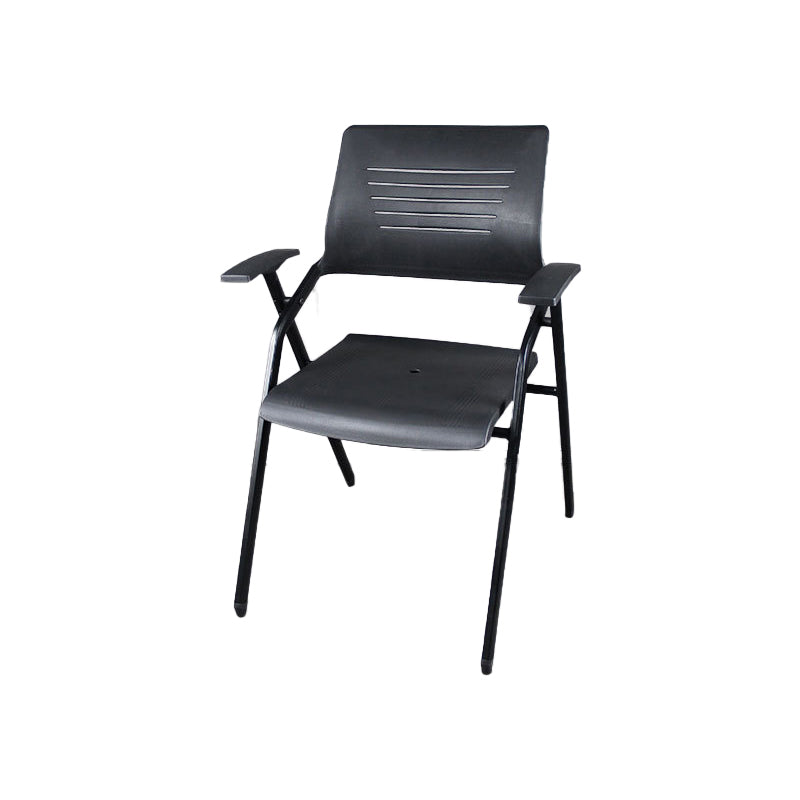 Mid Back Conference Chair Contemporary Plastic Fixed Arms Chair