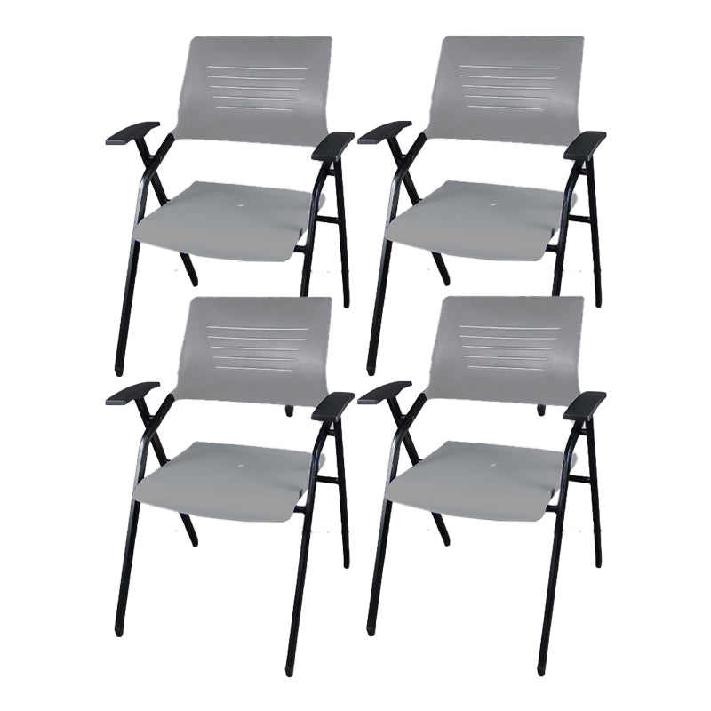 Mid Back Conference Chair Contemporary Plastic Fixed Arms Chair