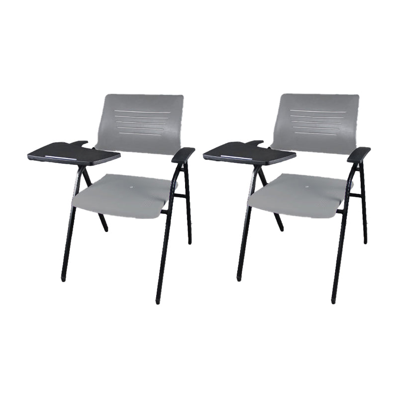 Mid Back Conference Chair Contemporary Plastic Fixed Arms Chair