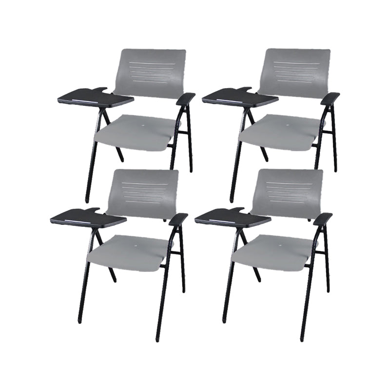 Mid Back Conference Chair Contemporary Plastic Fixed Arms Chair