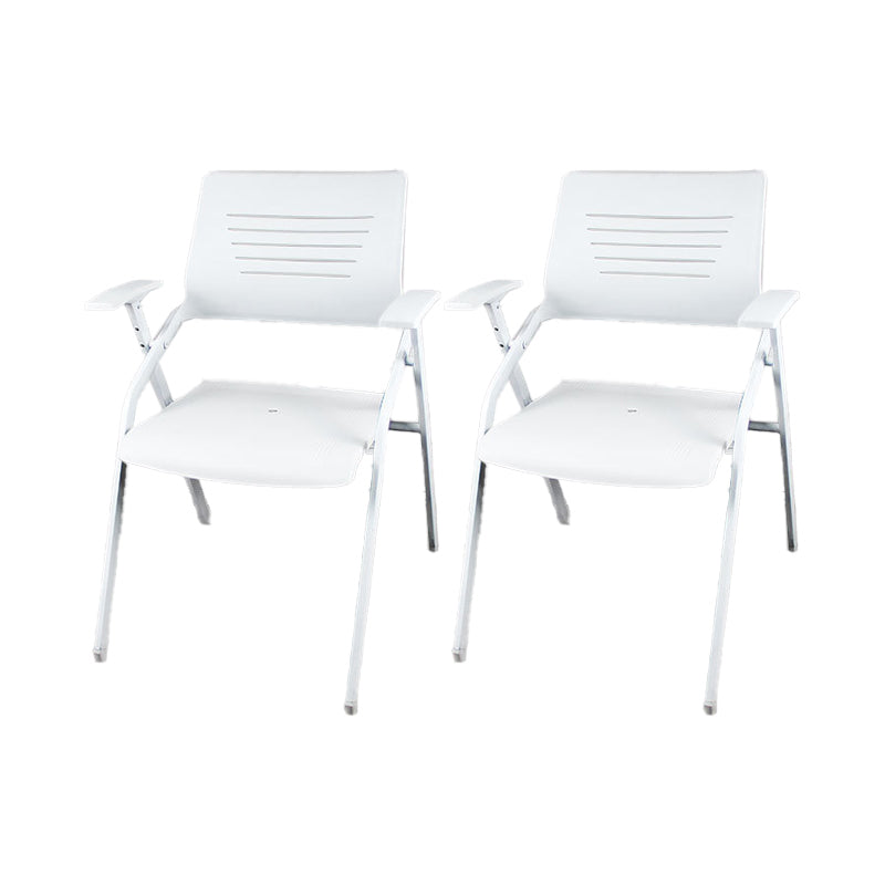 Mid Back Conference Chair Contemporary Plastic Fixed Arms Chair