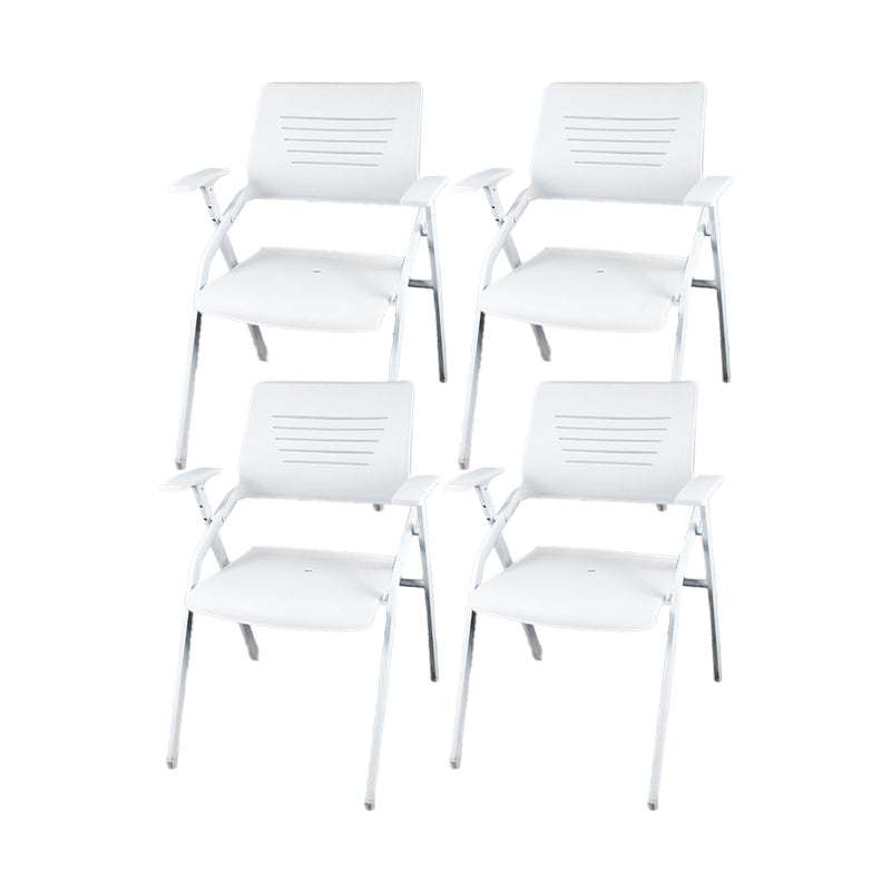 Mid Back Conference Chair Contemporary Plastic Fixed Arms Chair