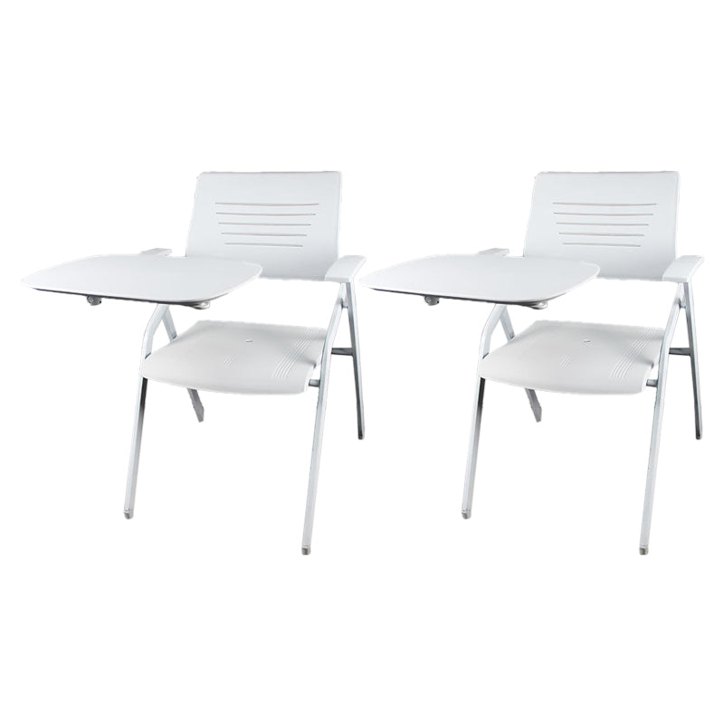 Mid Back Conference Chair Contemporary Plastic Fixed Arms Chair