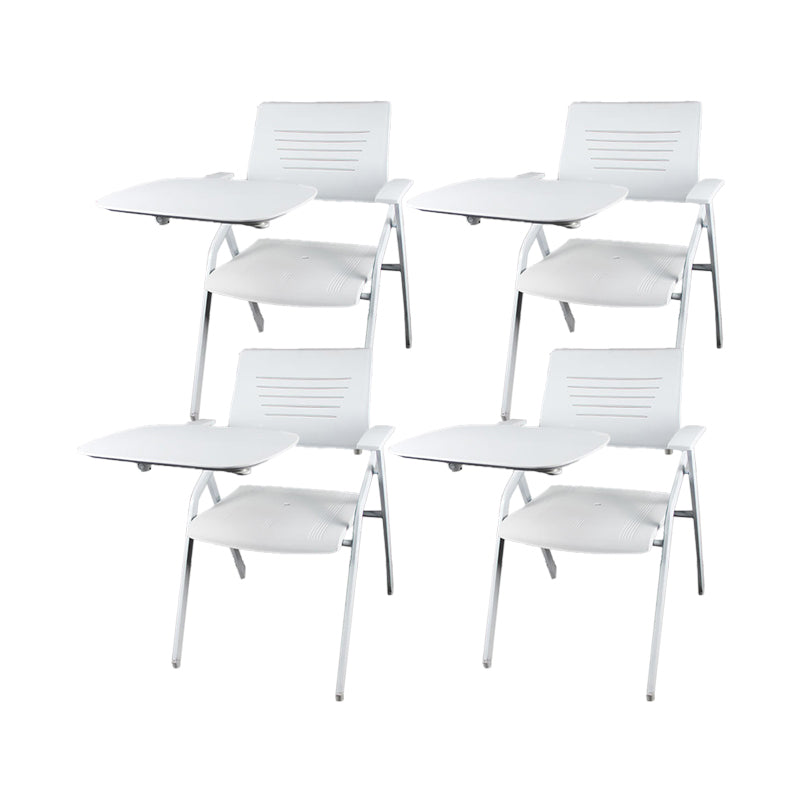 Mid Back Conference Chair Contemporary Plastic Fixed Arms Chair