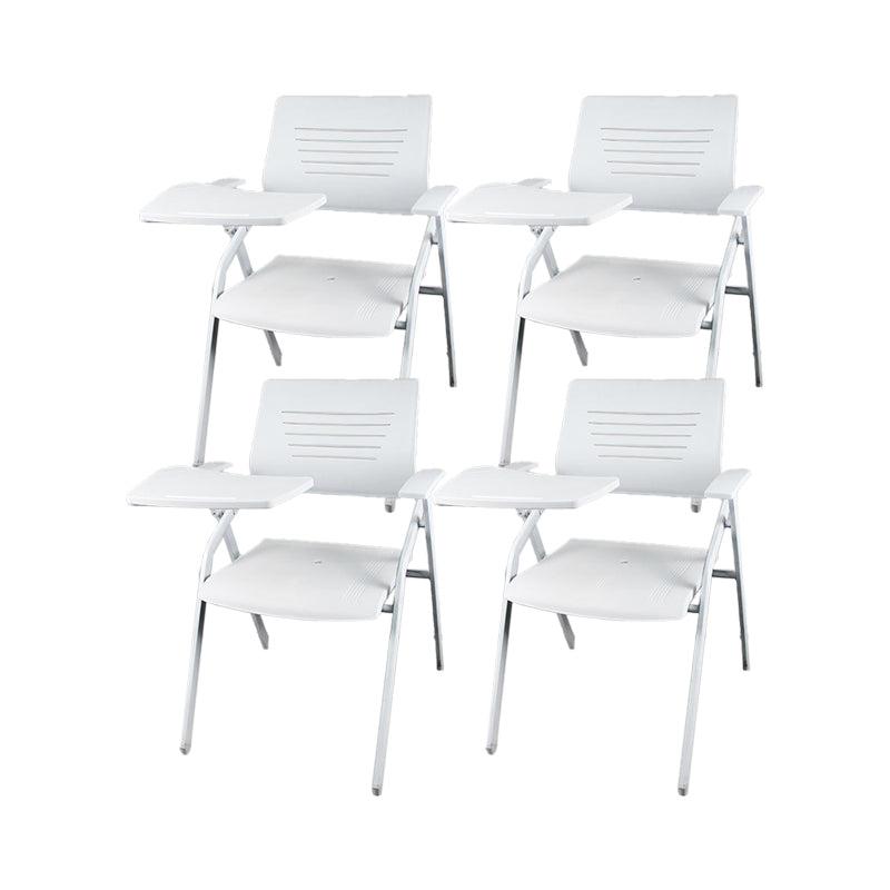 Mid Back Conference Chair Contemporary Plastic Fixed Arms Chair