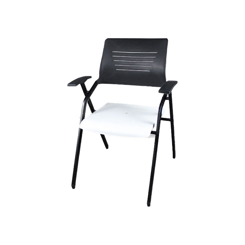 Mid Back Conference Chair Contemporary Plastic Fixed Arms Chair