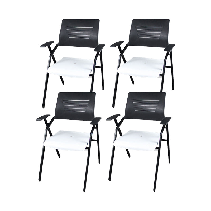 Mid Back Conference Chair Contemporary Plastic Fixed Arms Chair