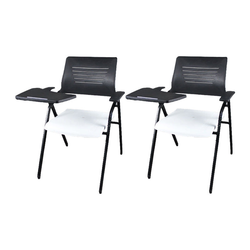 Mid Back Conference Chair Contemporary Plastic Fixed Arms Chair