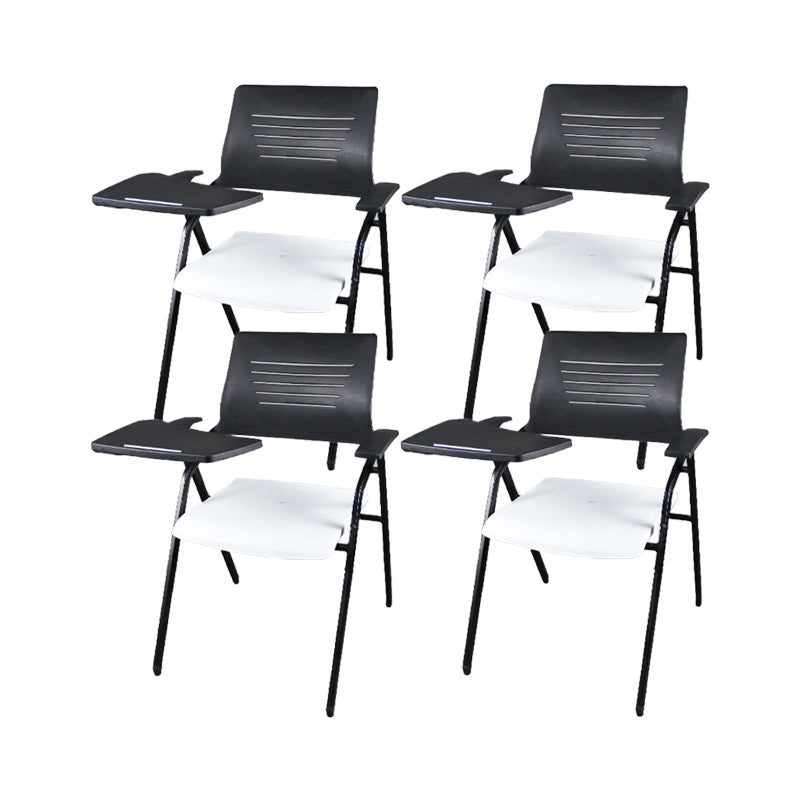 Mid Back Conference Chair Contemporary Plastic Fixed Arms Chair