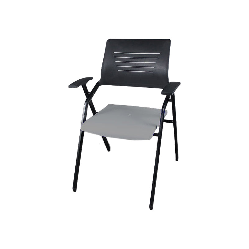 Mid Back Conference Chair Contemporary Plastic Fixed Arms Chair