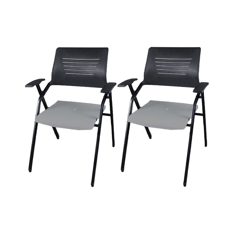 Mid Back Conference Chair Contemporary Plastic Fixed Arms Chair