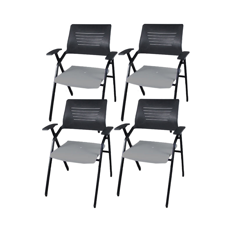 Mid Back Conference Chair Contemporary Plastic Fixed Arms Chair