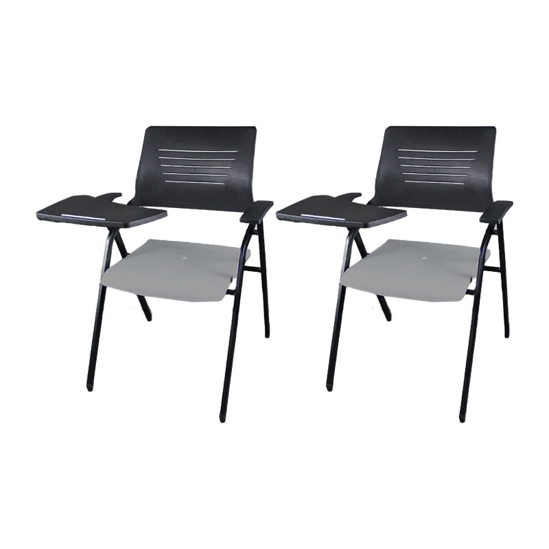 Mid Back Conference Chair Contemporary Plastic Fixed Arms Chair