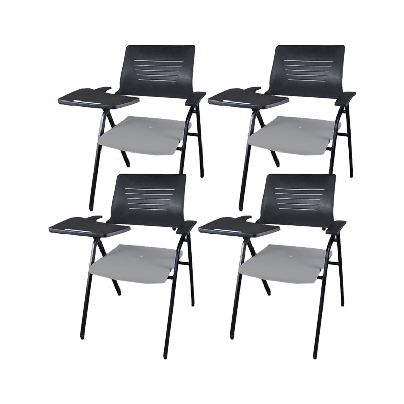 Mid Back Conference Chair Contemporary Plastic Fixed Arms Chair