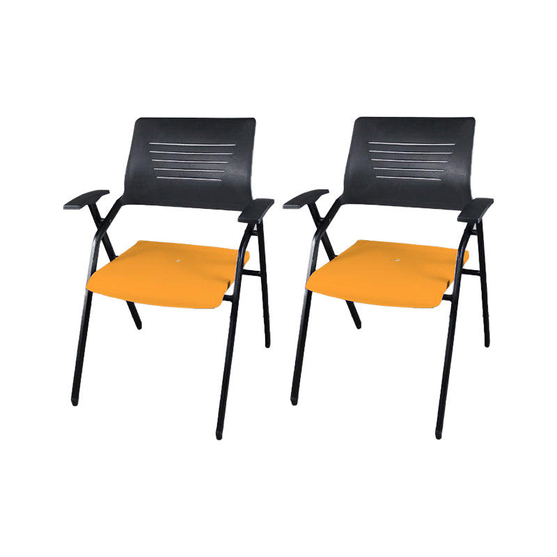 Mid Back Conference Chair Contemporary Plastic Fixed Arms Chair