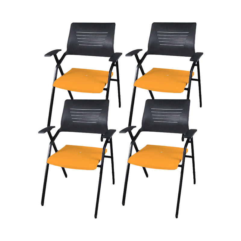 Mid Back Conference Chair Contemporary Plastic Fixed Arms Chair