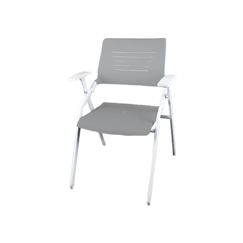 Mid Back Conference Chair Contemporary Plastic Fixed Arms Chair