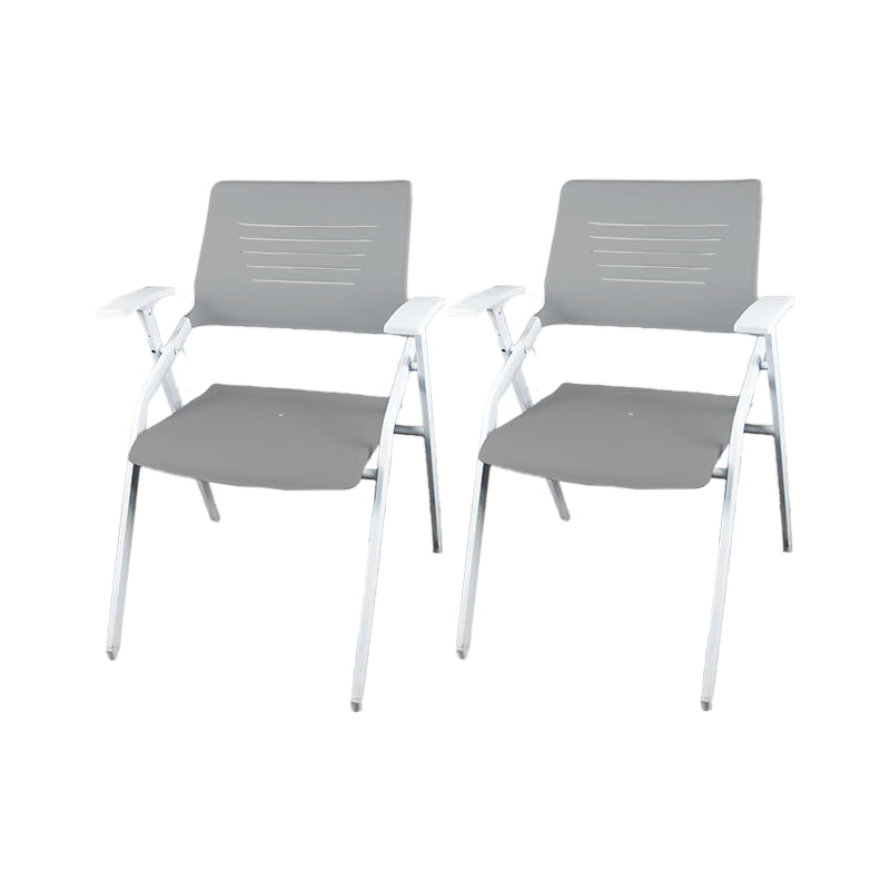 Mid Back Conference Chair Contemporary Plastic Fixed Arms Chair