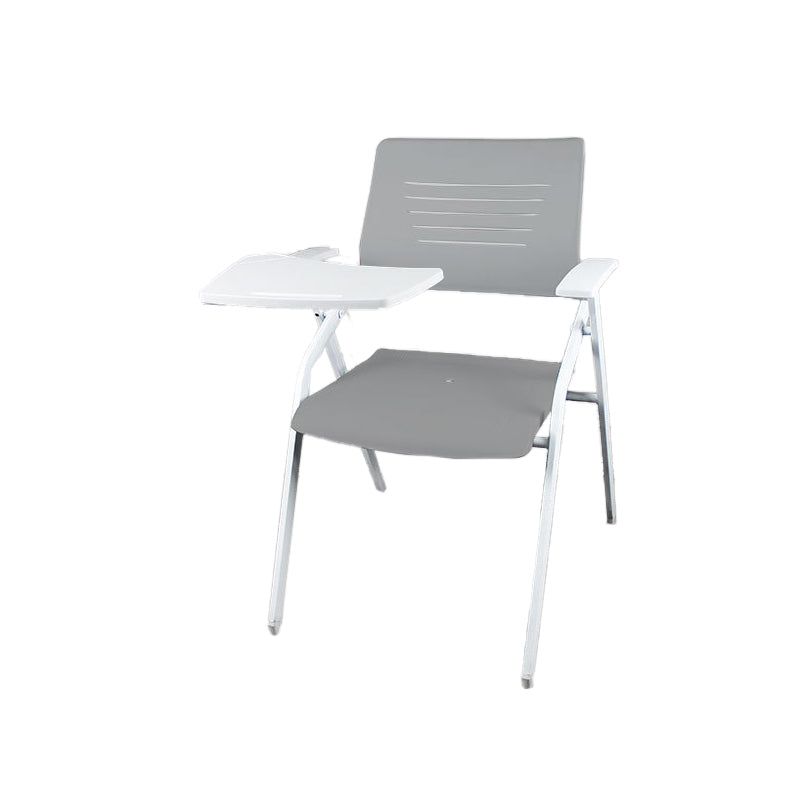 Mid Back Conference Chair Contemporary Plastic Fixed Arms Chair