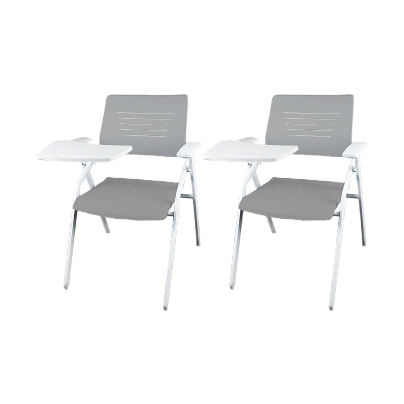 Mid Back Conference Chair Contemporary Plastic Fixed Arms Chair