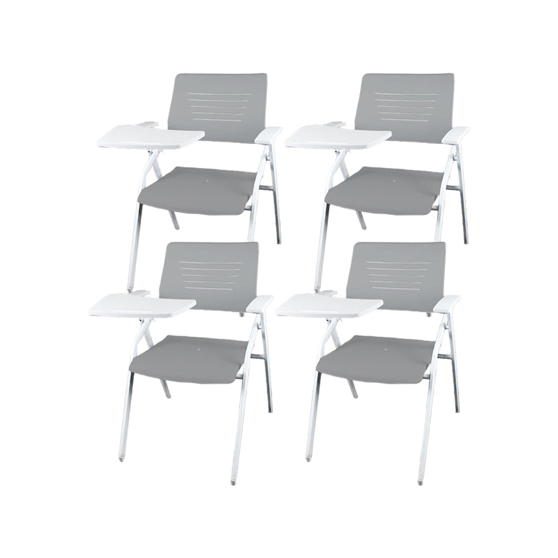 Mid Back Conference Chair Contemporary Plastic Fixed Arms Chair