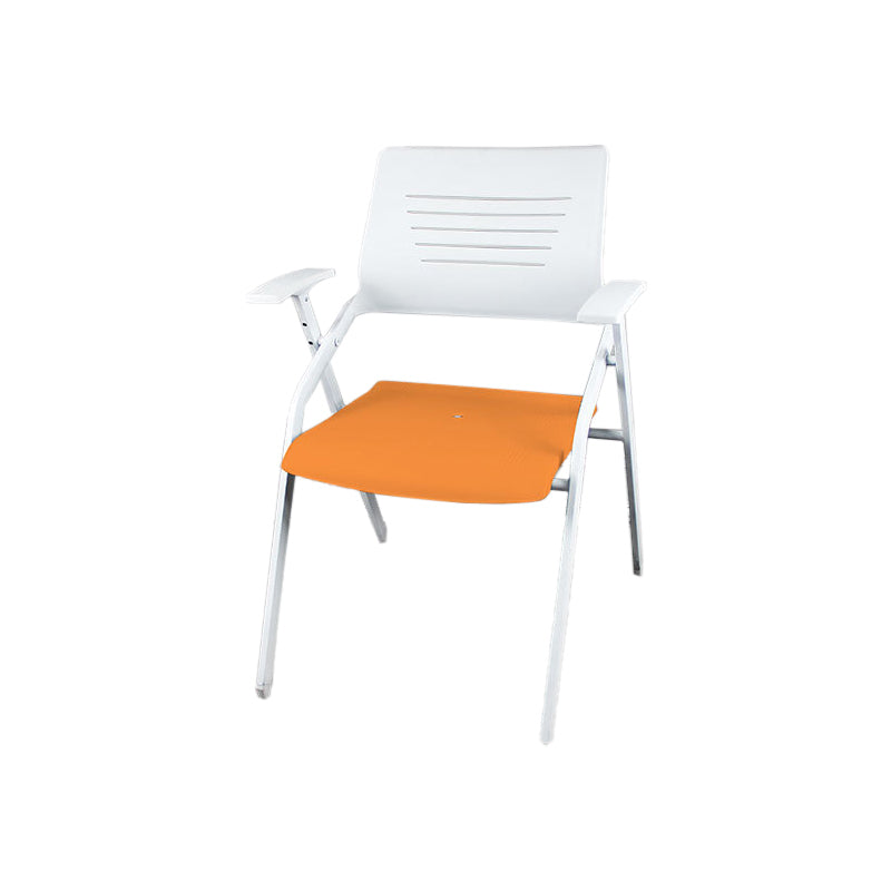 Mid Back Conference Chair Contemporary Plastic Fixed Arms Chair