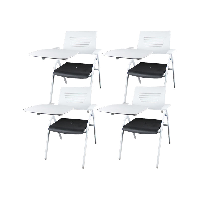 Mid Back Conference Chair Contemporary Plastic Fixed Arms Chair