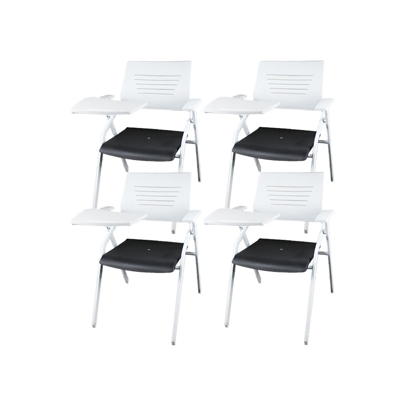 Mid Back Conference Chair Contemporary Plastic Fixed Arms Chair