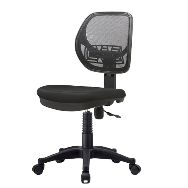 Adjustable Seat Height Office Chair Armless Chair with Caster Wheels