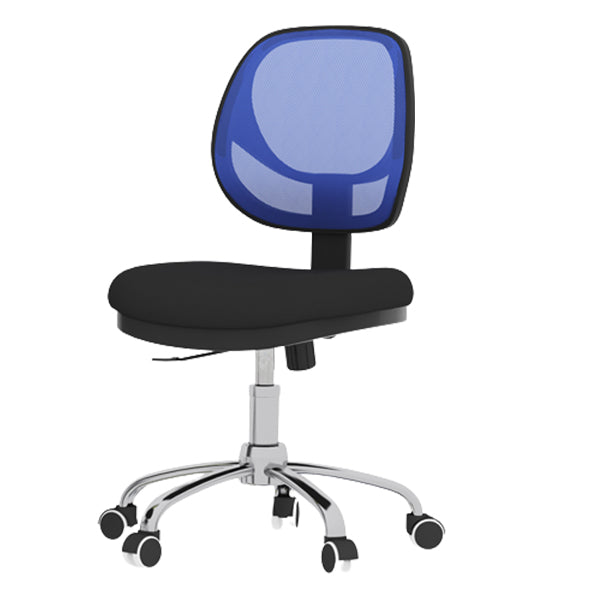 Adjustable Seat Height Office Chair Armless Chair with Caster Wheels