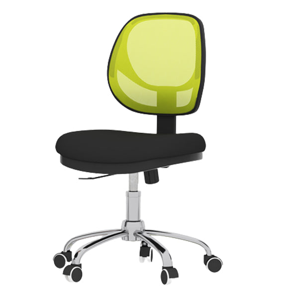 Adjustable Seat Height Office Chair Armless Chair with Caster Wheels