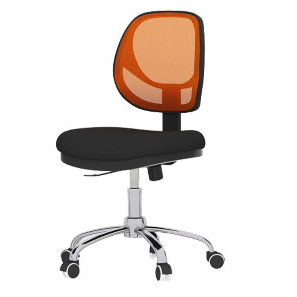 Adjustable Seat Height Office Chair Armless Chair with Caster Wheels