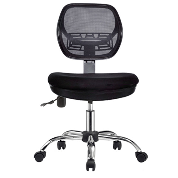 Adjustable Seat Height Office Chair Armless Chair with Caster Wheels