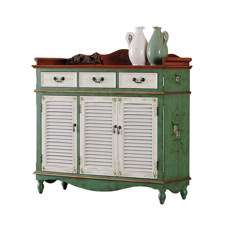 Contemporary Wooden Dining Server with Drawers Antique finish Sideboard for Dining Room