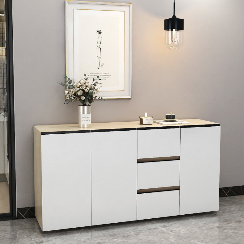 Glam 3-drawer Sideboard Engineered Wood Dining Sideboard for Living Room