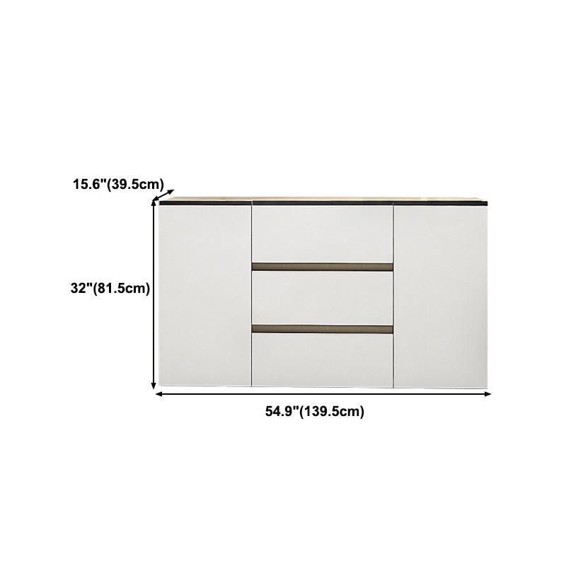 Glam 3-drawer Sideboard Engineered Wood Dining Sideboard for Living Room