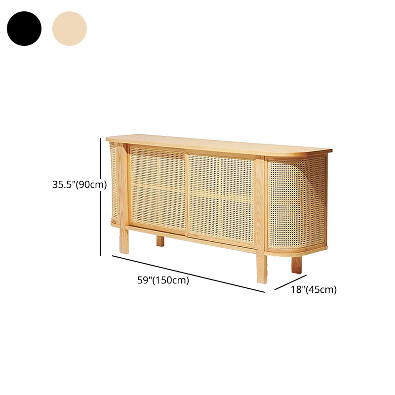 35.43"H Sideboard Contemporary Style Solid Wood Dining Server for Kitchen and Living Room