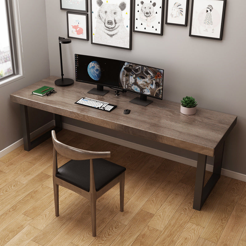 Wooden Contemporary Office Desk Rectangular Office Desk with Sled Base