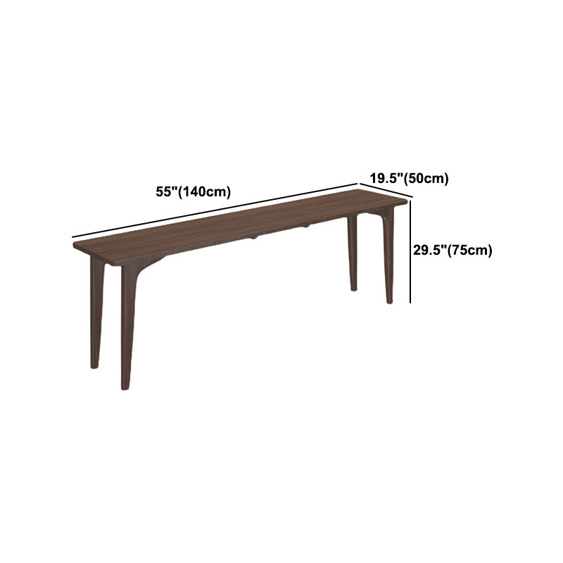 Modern Rectangular Writing Desk Solid Wood Brown Office Desk for Home