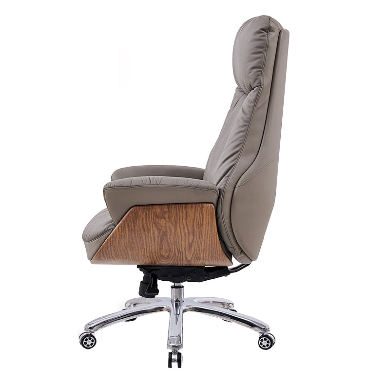 Contemporary High Back Executive Chair Ergonomic Wheels Tilt Mechanism Chair