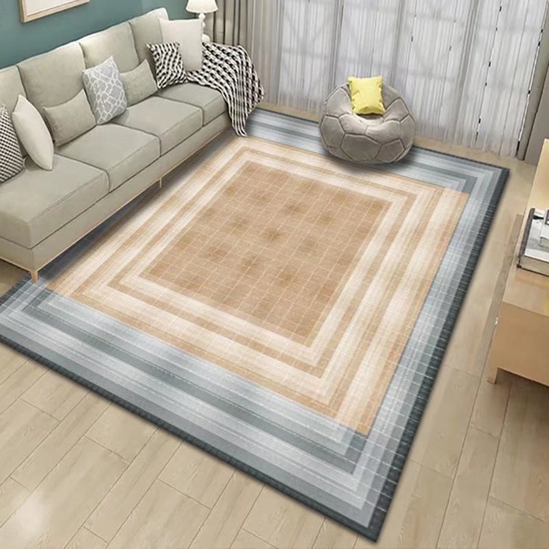 Black Lozenge Carpet Polyester Simple Carpet Non-Slip Backing Carpet for Drawing Room