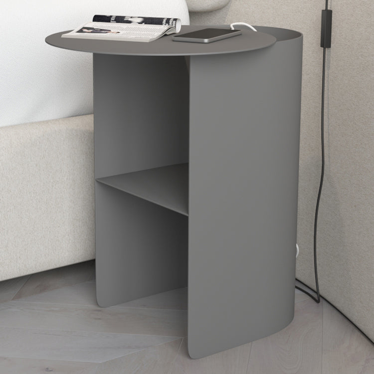 Metal Modern Bed Nightstand 20'' Tall 1-shelf Open Storage Bedside Cabinet