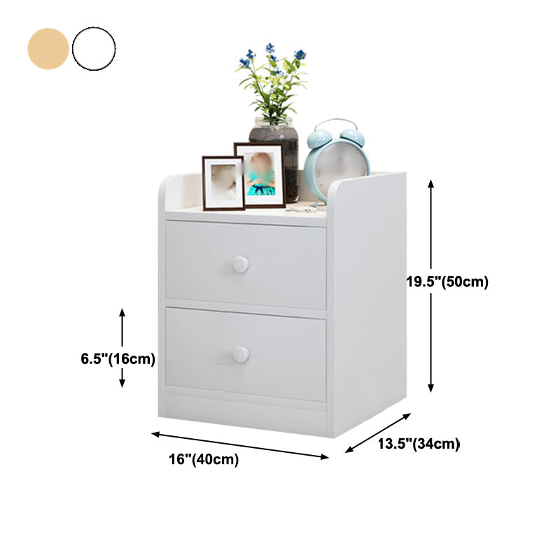 Modern Plates Bed Nightstand 20'' Tall Drawer Storage Night Table