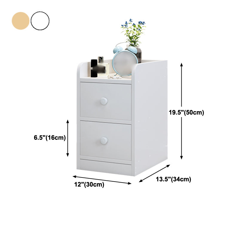 Modern Plates Bed Nightstand 20'' Tall Drawer Storage Night Table