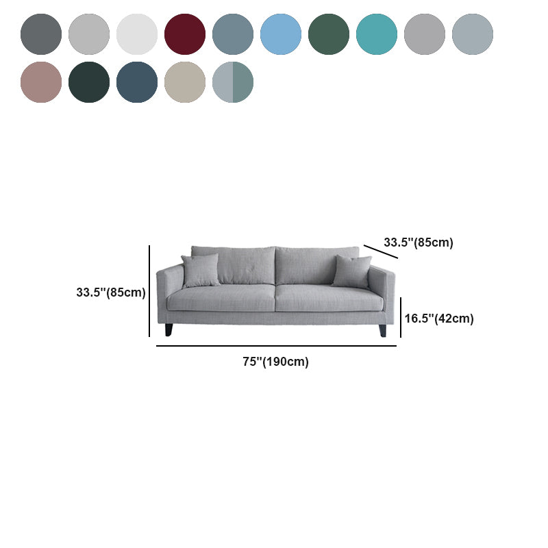 Contemporary Tuxedo Arm Standard Sofa Washable Sofa for Living Room, Apartment