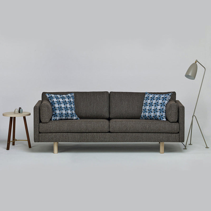 Contemporary Linen Square Arm Sofa Standard Sofa for Living Room, Apartment